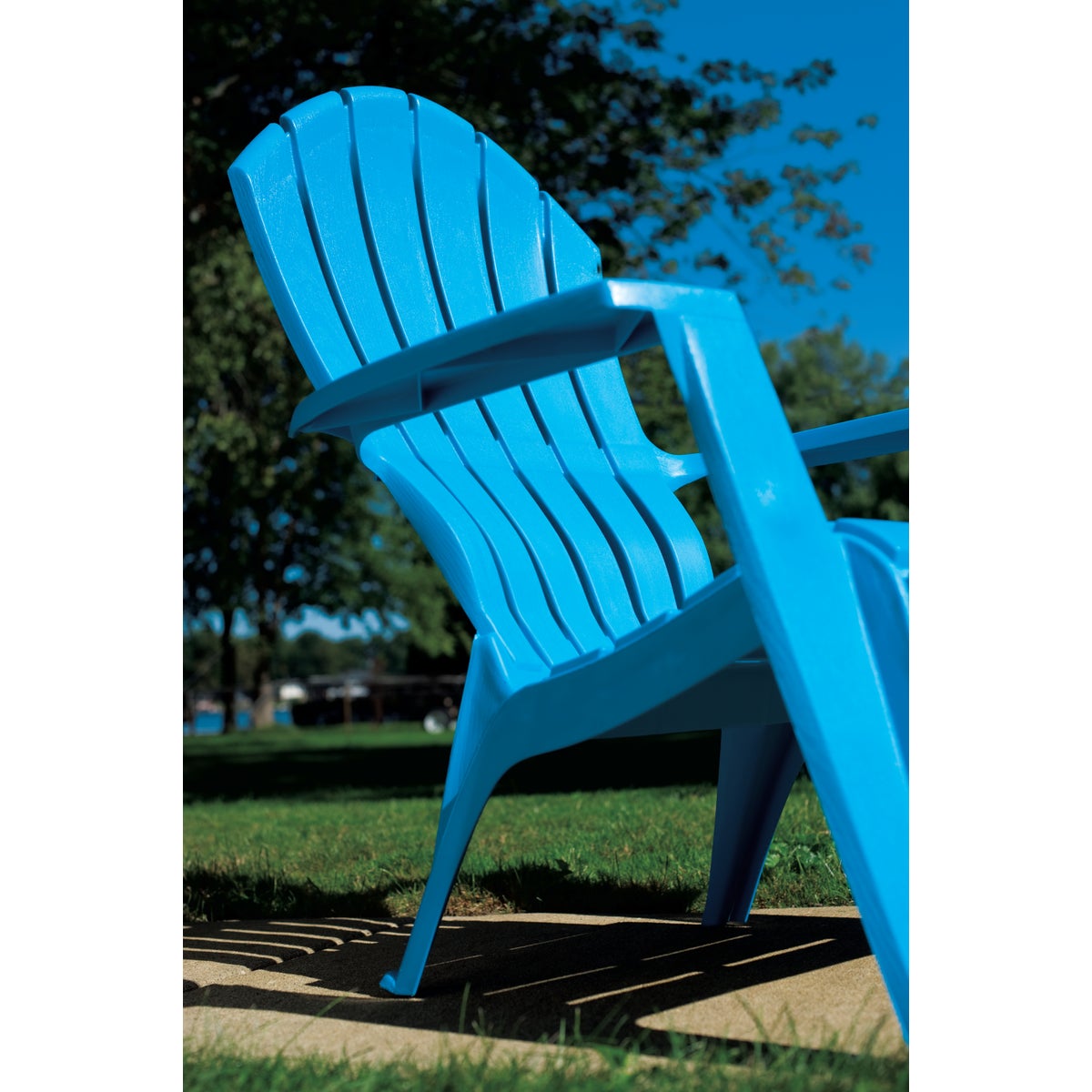 Adams RealComfort Pool Blue Resin Adirondack Chair Image 3