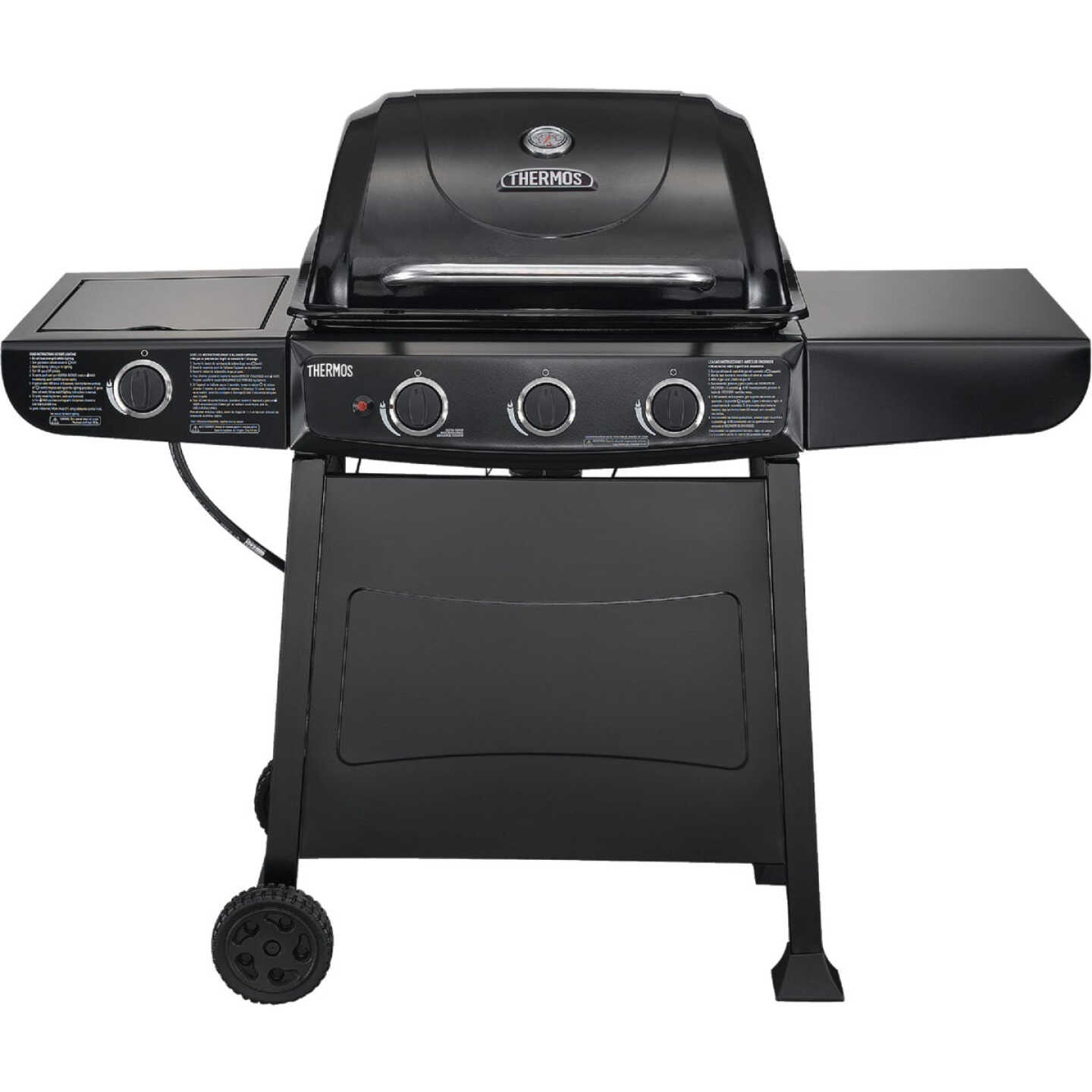 Thermos QuickSet 3-Burner Black 36,000-BTU LP Gas Grill with 12,000-BTU Side -Burner Image 1