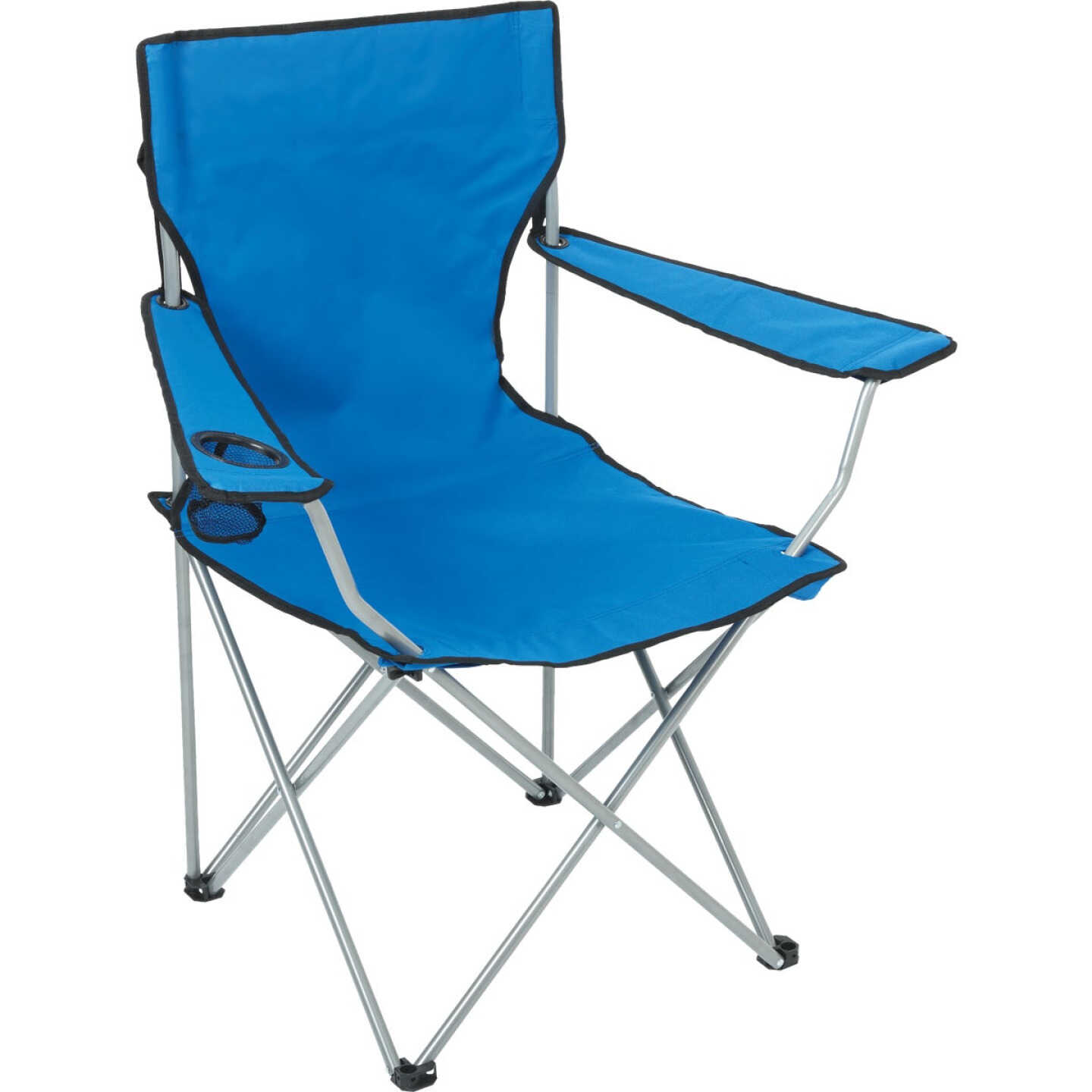 Outdoor Expressions Blue Polyester Folding Chair Image 1