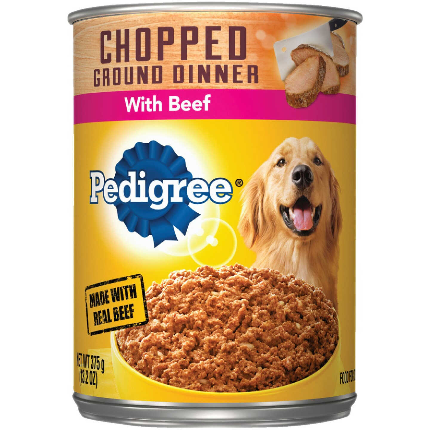 Pedigree Meaty Ground Dinner with Chopped Beef Wet Dog Food, 13.2 Oz. Image 1
