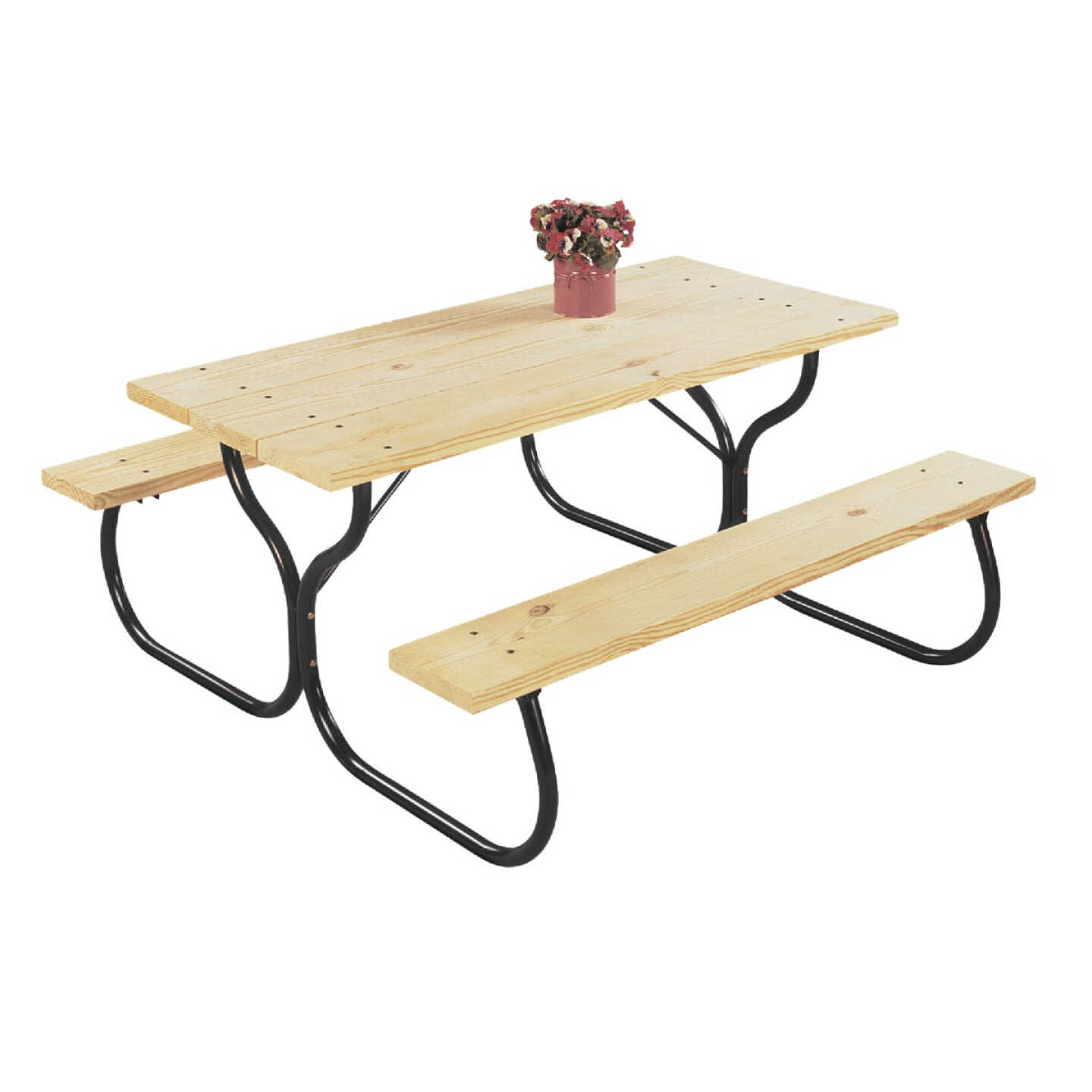 Jack Post Black Steel Picnic Table Frame Kit Image 1