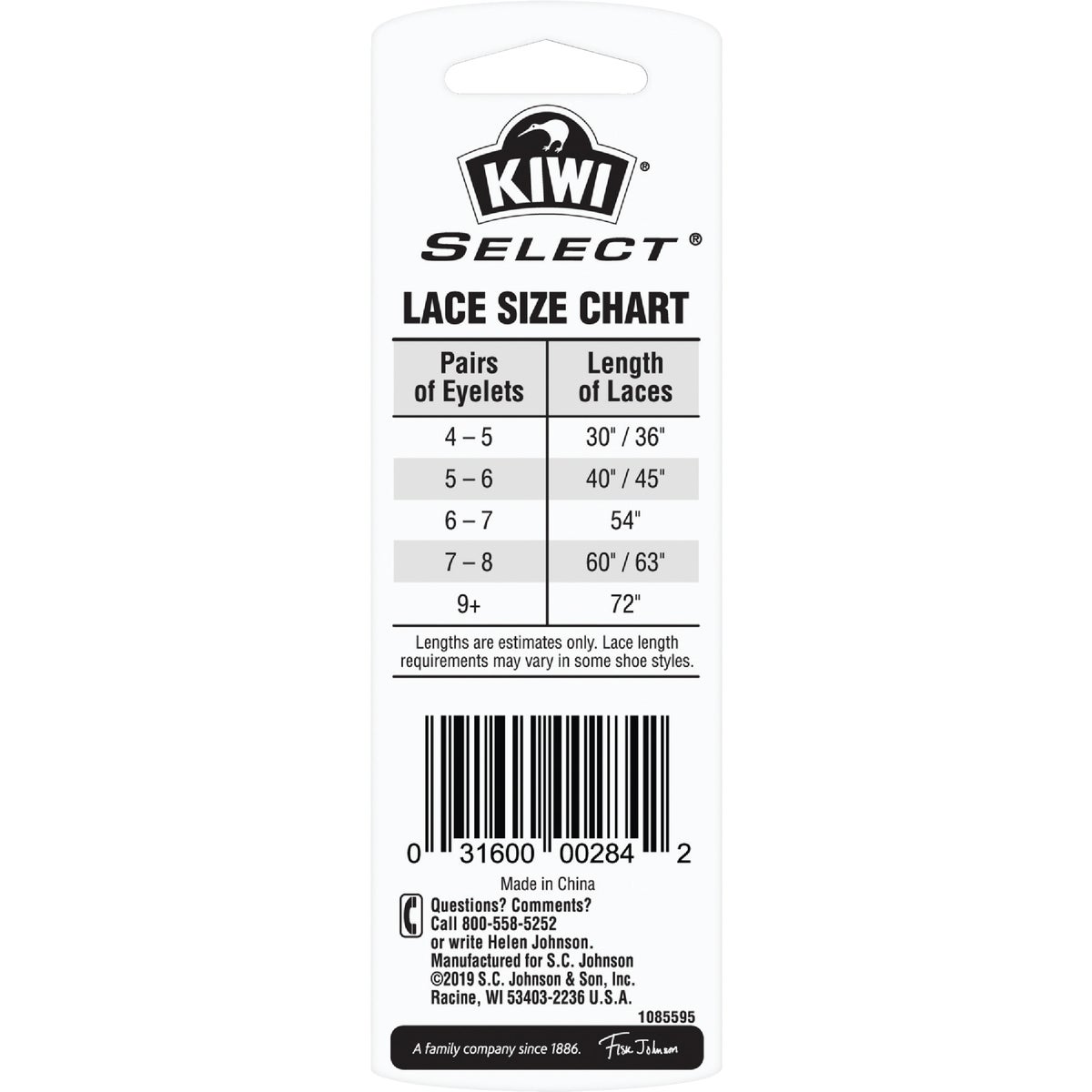 Kiwi Select Dress Round 36 In. Laces (2-Pair) Image 4
