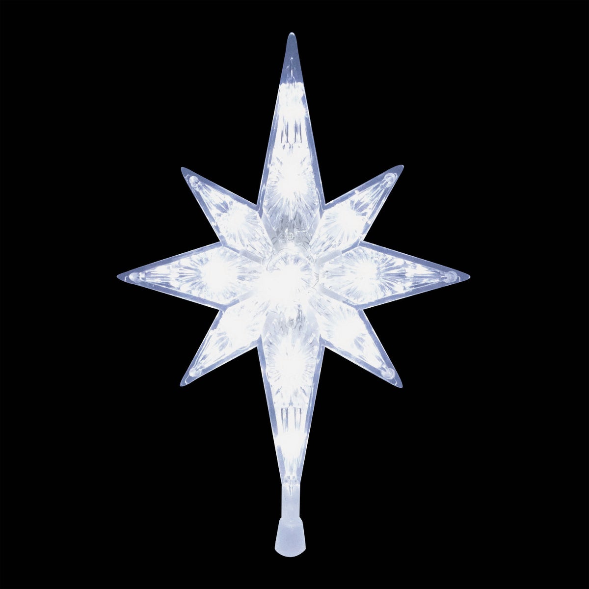 Alpine Transparent LED 11 In. Star Christmas Tree Topper Image 3