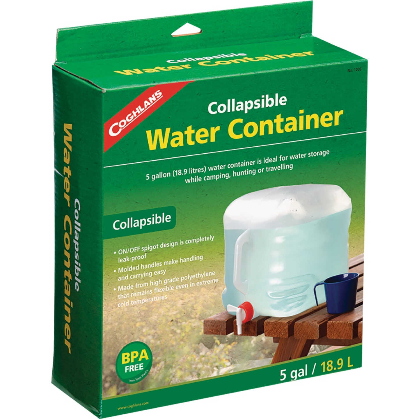 Coghlans 5 Gal. Collapsible Water Container Image 1