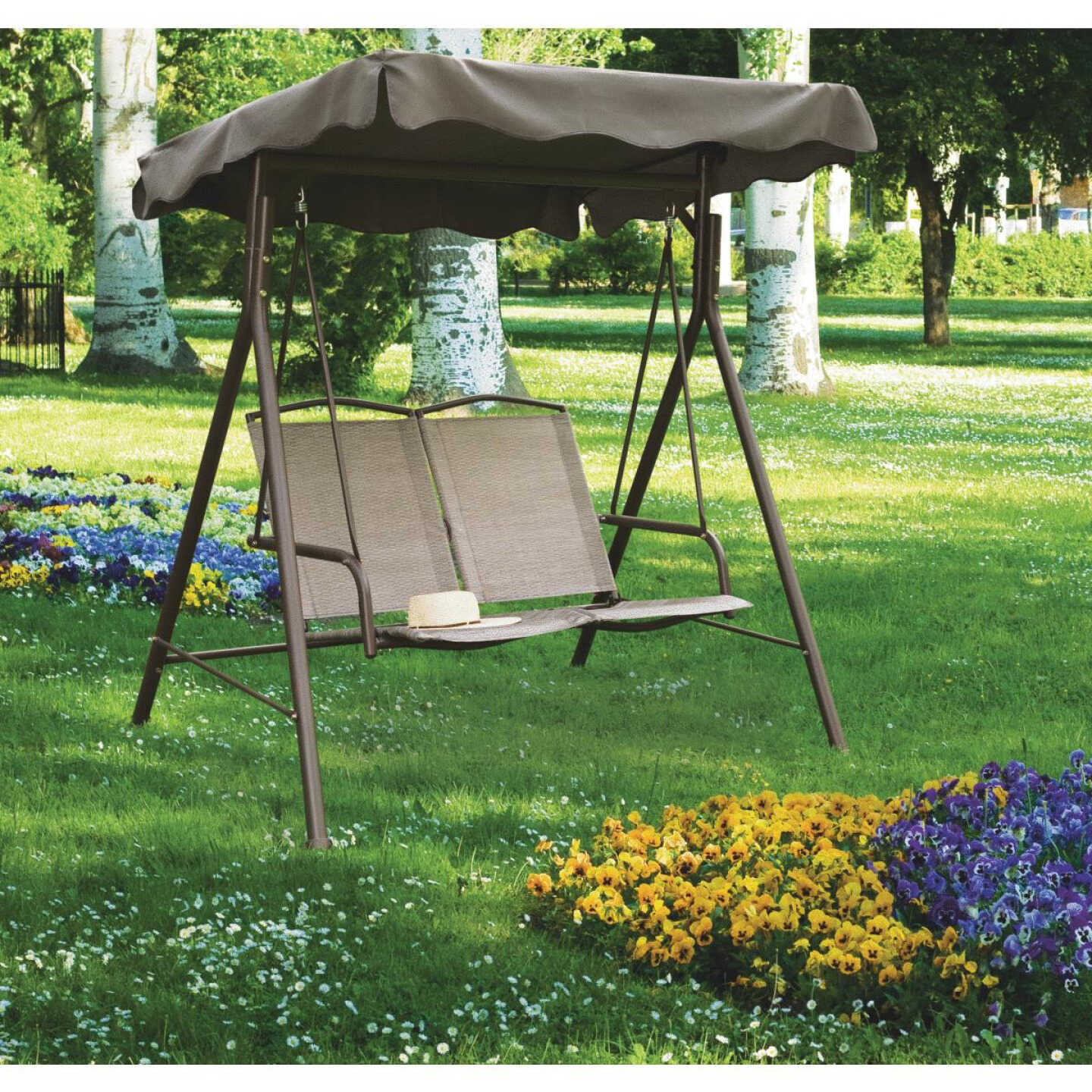 Gulf Shores 2-Person Sling Patio Swing With Canopy Image 3