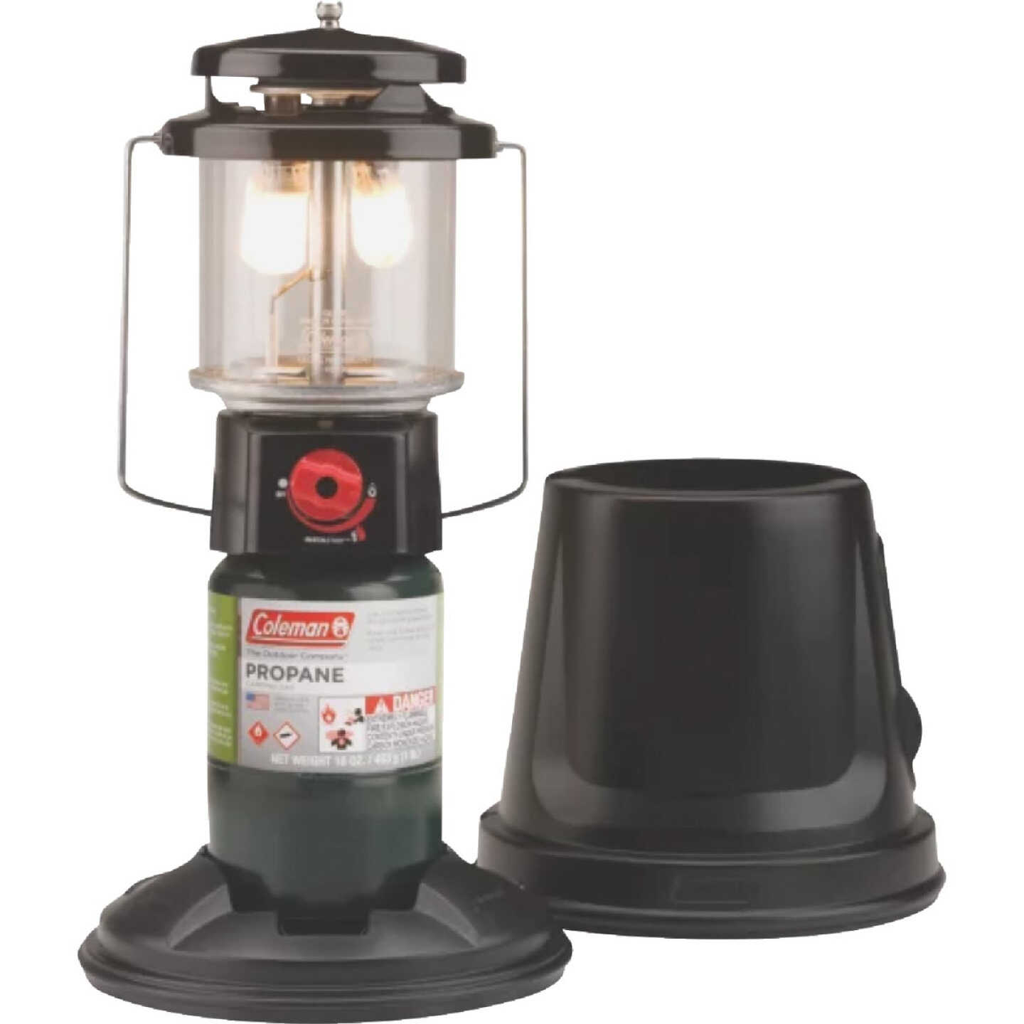 Coleman QuickPack Deluxe+ 12 In. H x 8 In. Dia. Black Propane Lantern with Case Image 1