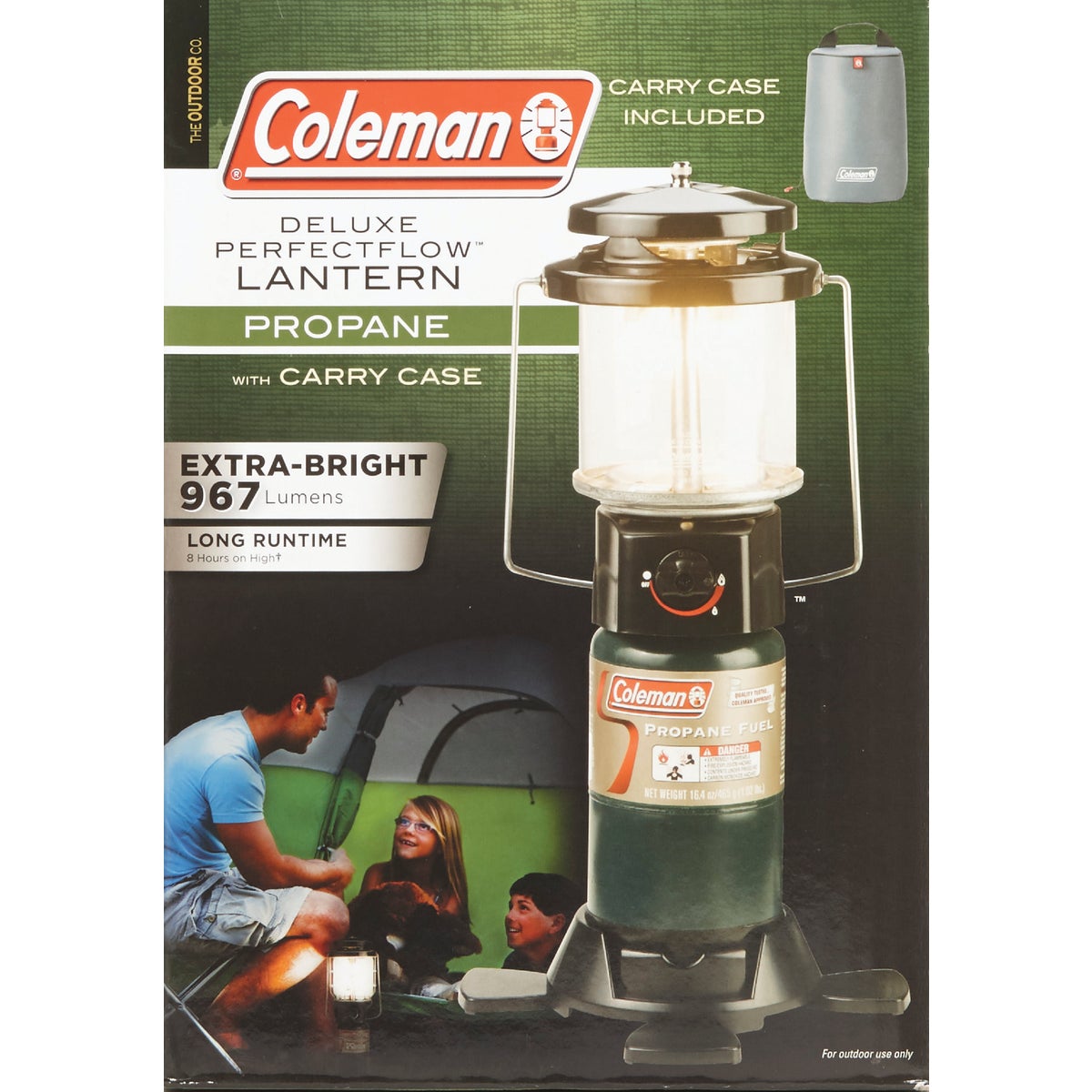Coleman QuickPack Deluxe+ 12 In. H x 8 In. Dia. Black Propane Lantern with Case Image 3
