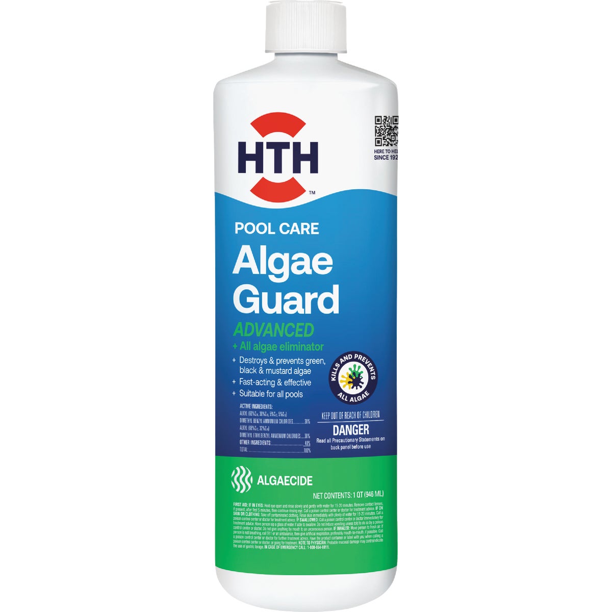 HTH Pool Care Algae Guard Advanced 32 Oz. Liquid Algae Control