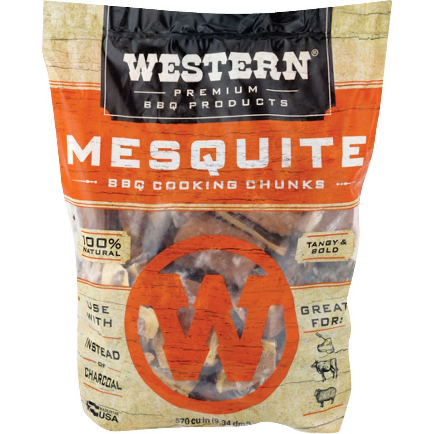Western 500 Cu. In. Mesquite Wood Smoking Chunks Image 1