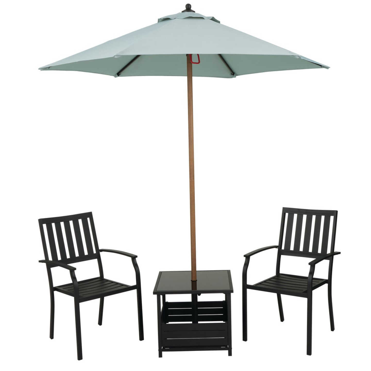 Outdoor Expressions 3-Piece Chat Set with Umbrella & PFAS-Free Fabric Image 7