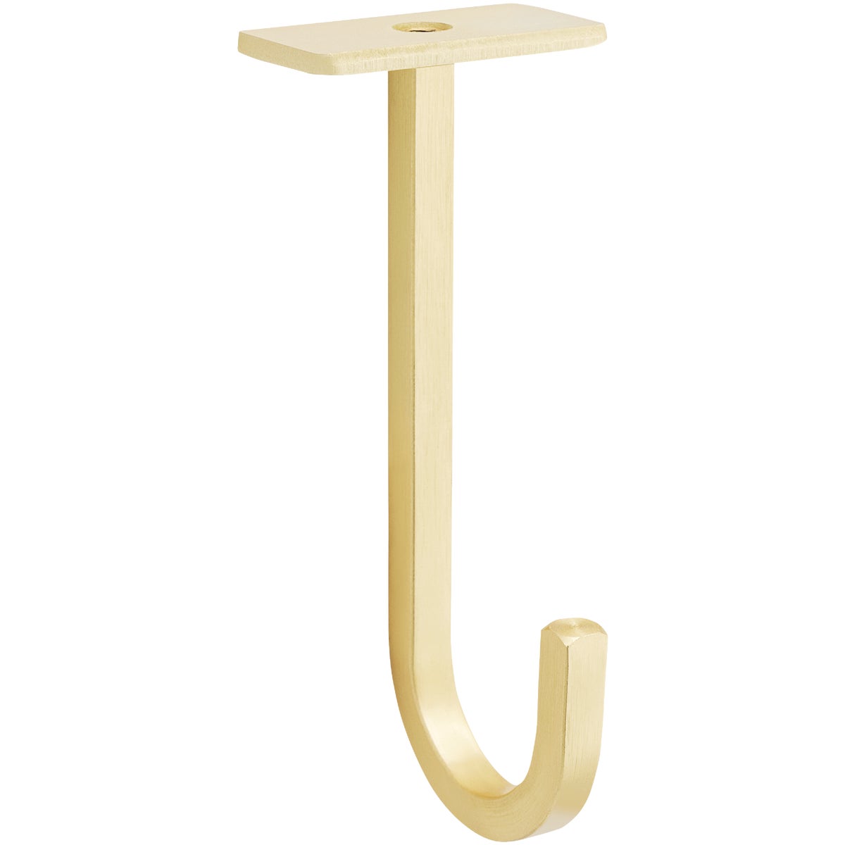 National Hardware 5 In. Brushed Gold Steel Long Ceiling Plant Hook Image 1