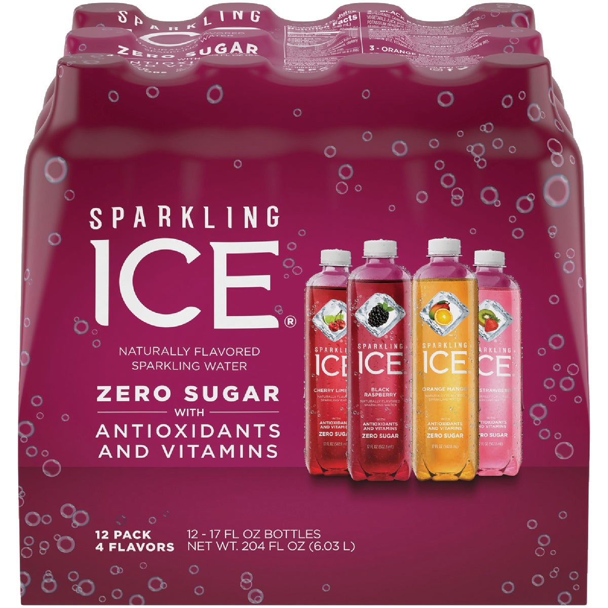 Sparkling Ice 17 Oz. Sparking Water Purple Pack