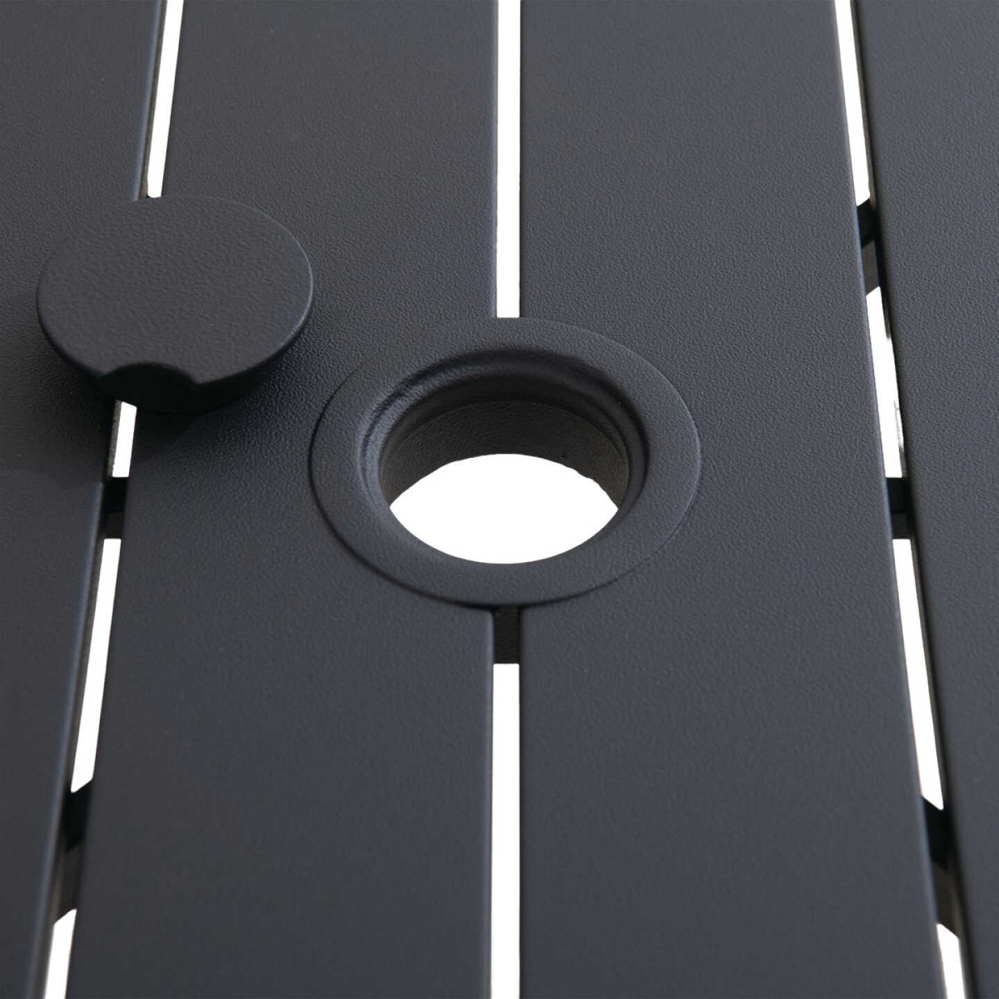 Sunjoy 40 In. Square Heavy-Duty Black Steel Dining Table Image 3
