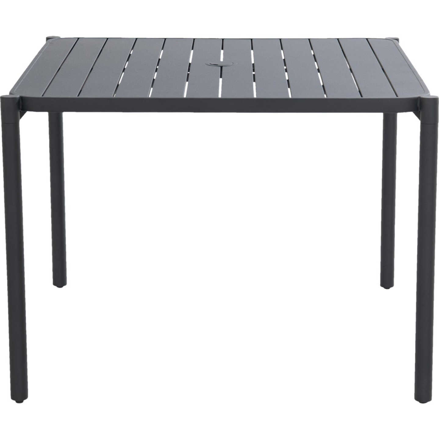 Sunjoy 40 In. Square Heavy-Duty Black Steel Dining Table Image 1
