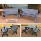 Convert A Bench 58 In. L Gen 2 XL Platinum Gray Foldable Bench Image 5