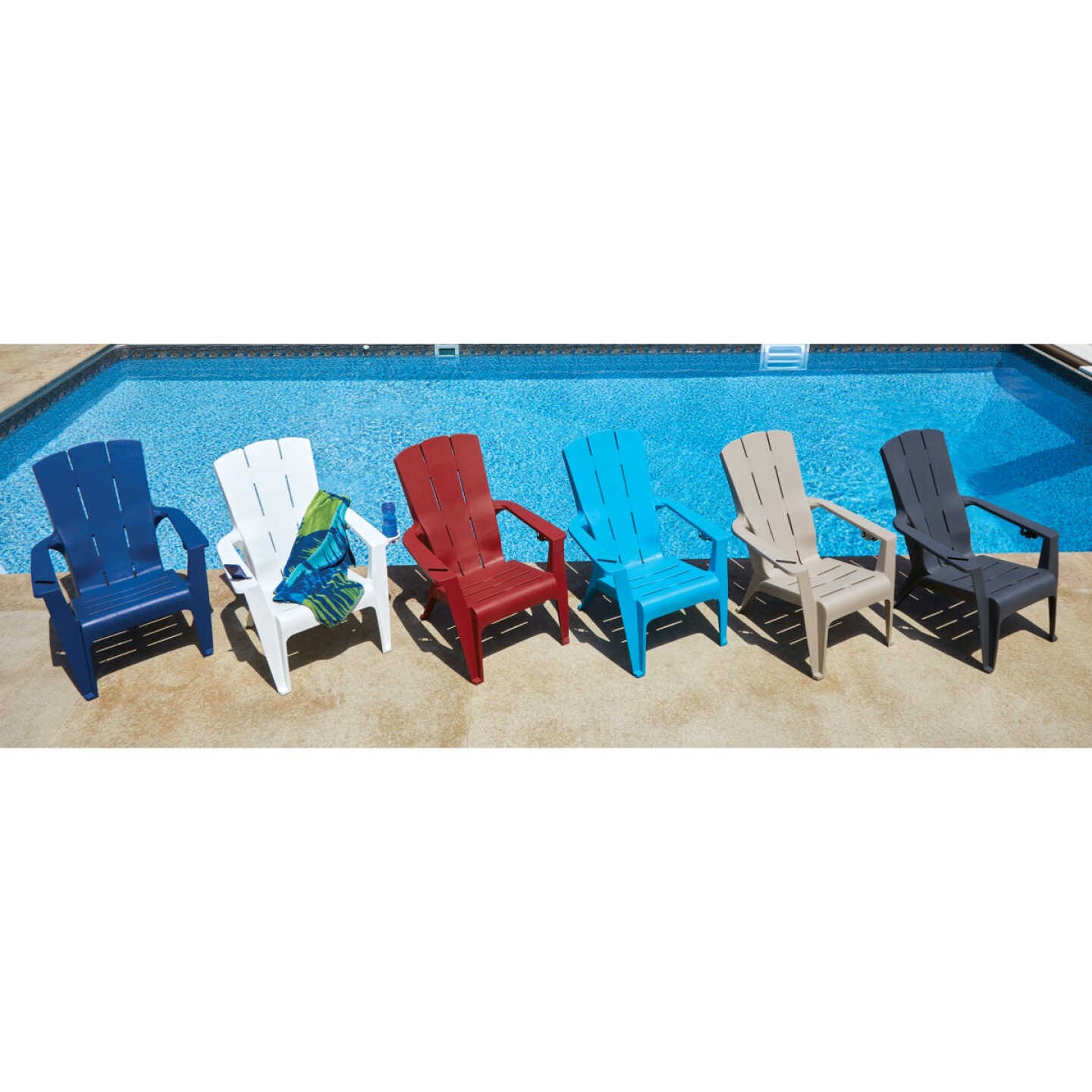 Gracious Living Flat Gray Deluxe Contour Adirondack Chair Image 2