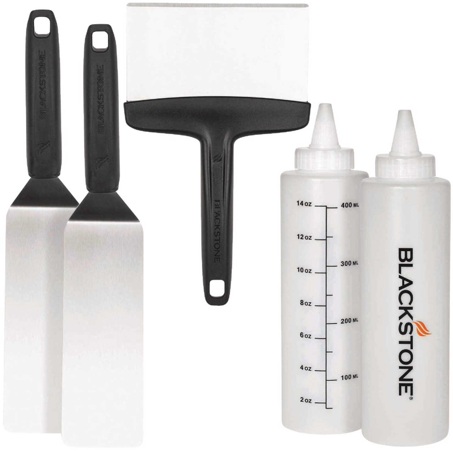 Blackstone Plastic Handle Stainless Steel Blade 5-Piece Griddle Tool Set Image 1