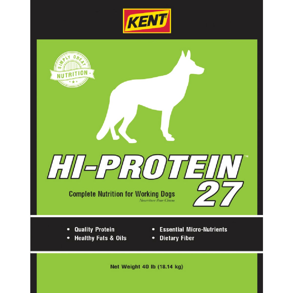 Kent Hi-Protein 27 40 Lb. Adult Dry Dog Food