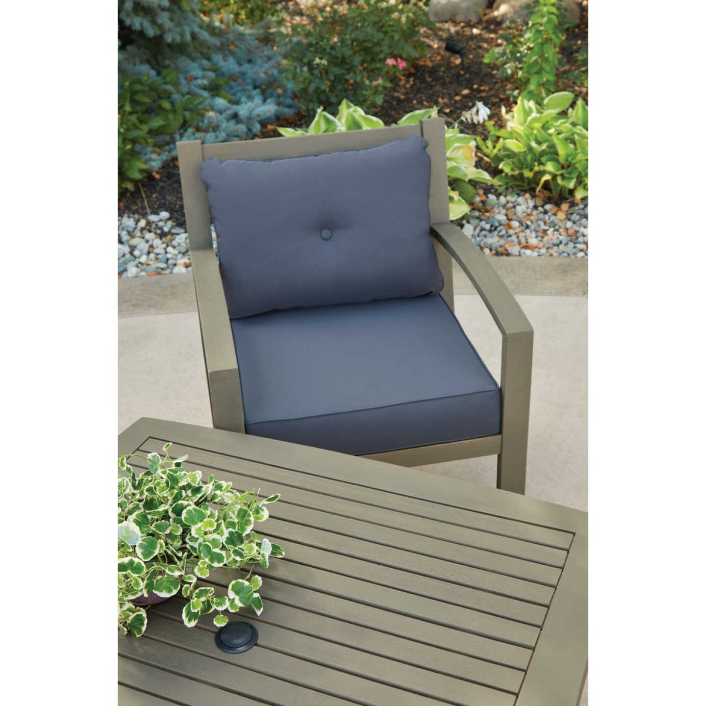 Outdoor Expressions 5-Piece Acacia Wood Chat Set Image 6