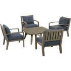Outdoor Expressions 5-Piece Acacia Wood Chat Set Image 8