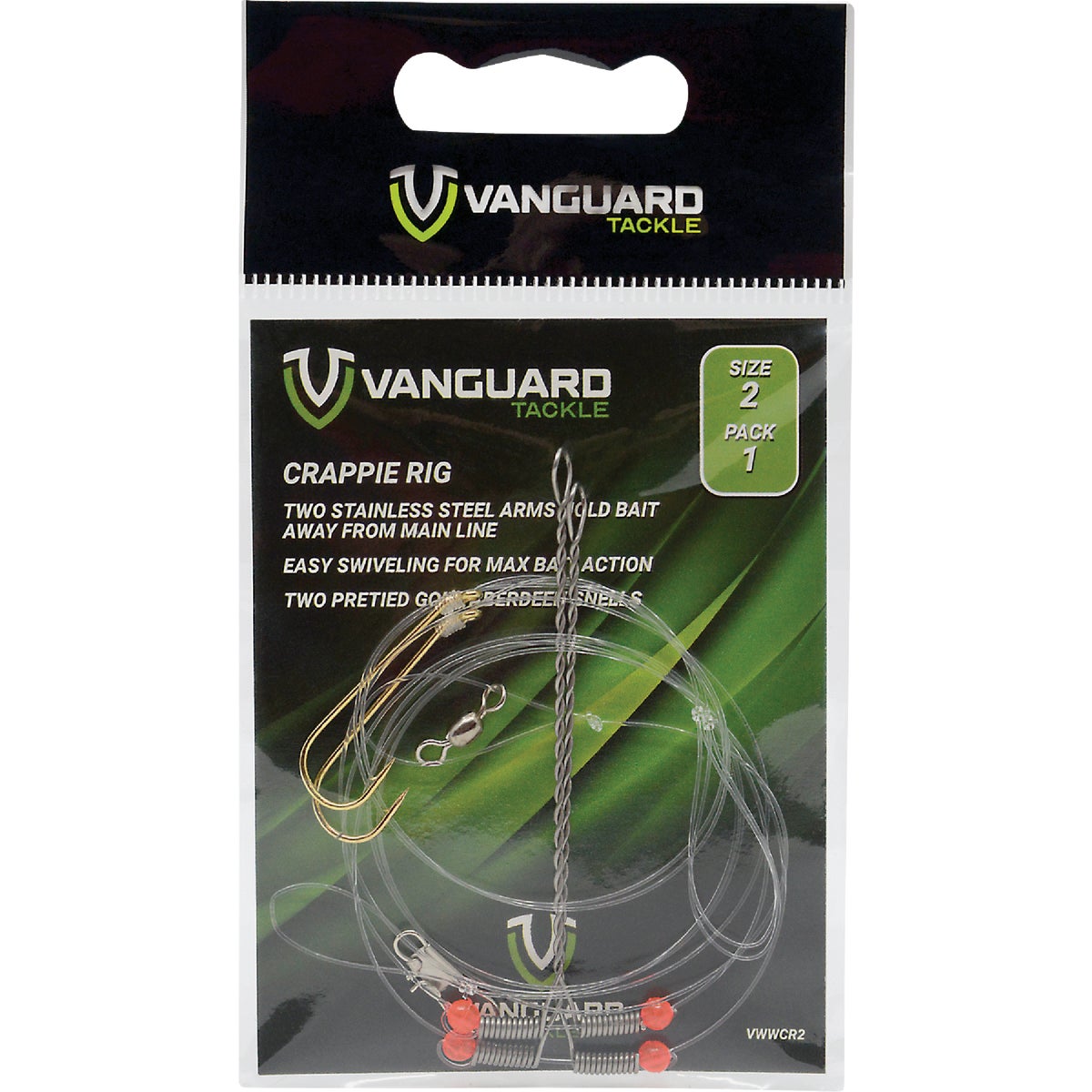 Vanguard Size 4 20 Lb. Crappie Rig Leader Hook