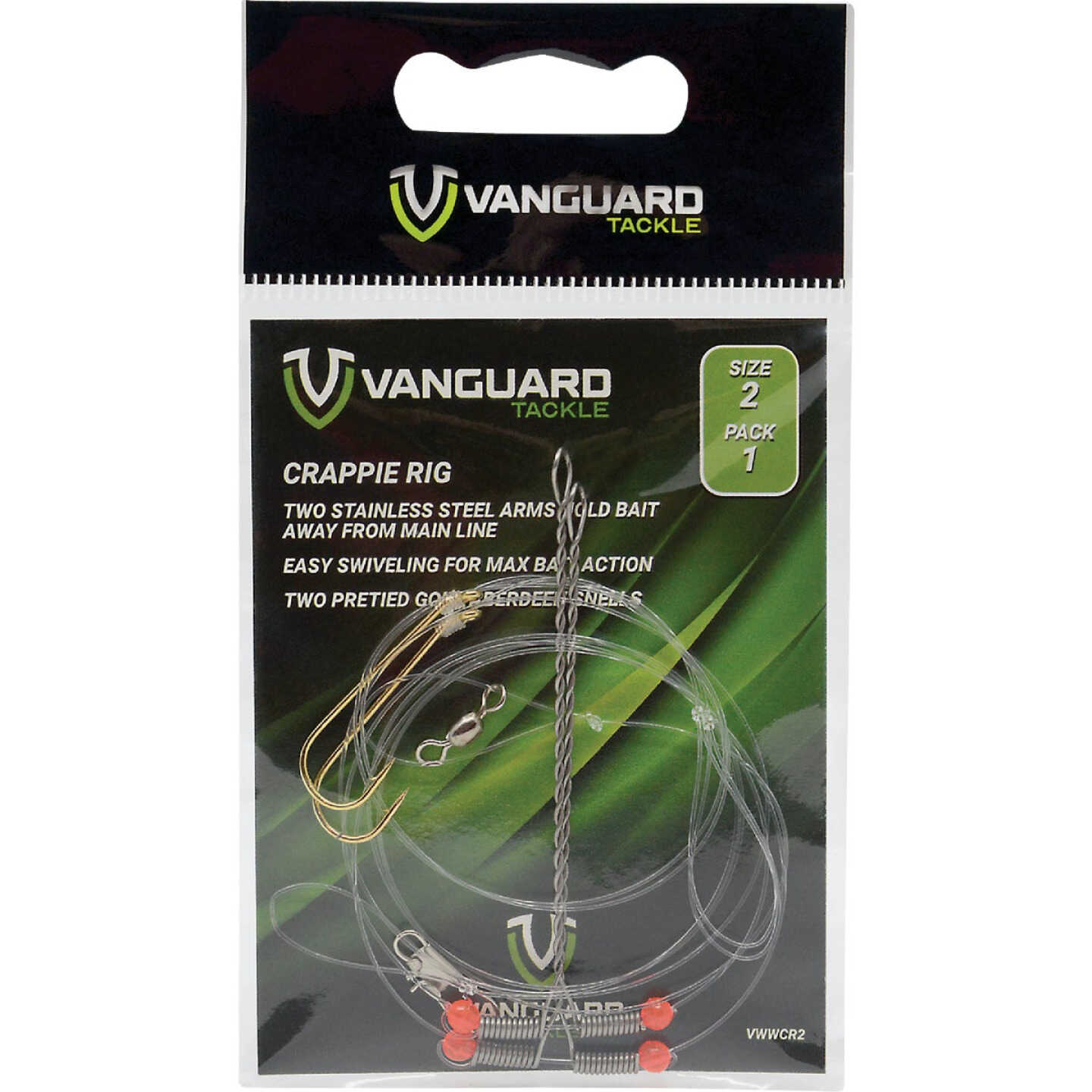 Vanguard Size 2 20 Lb. Crappie Rig Leader Hook Image 1