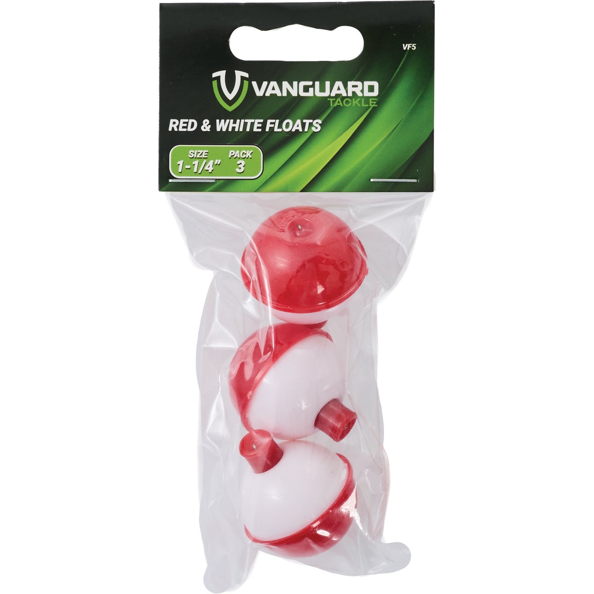 Vanguard 1-1/4 In. Red & White Push-Button Fishing Bobber Float (3-Pack) Image 2