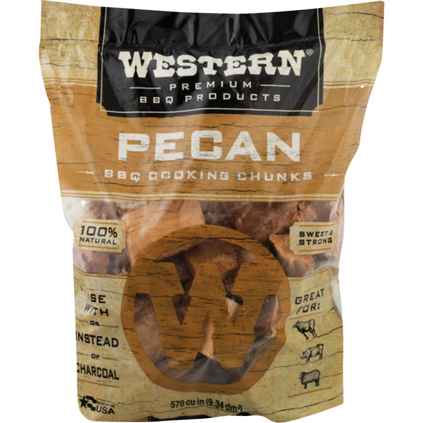 Western 500 Cu. In. Pecan Wood Smoking Chunks Image 1