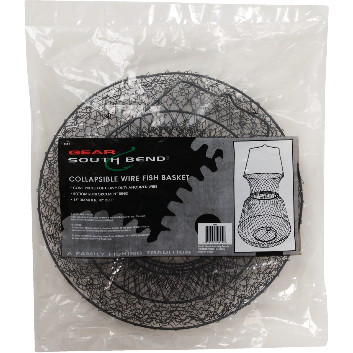 SouthBend 18 In. D. x 13 In. Dia. Wire Fish Basket Image 2