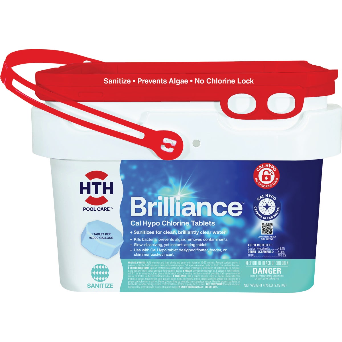 HTH Brilliance Cal 4 x 4.75 Lb. Hypo Chlorine Tablets