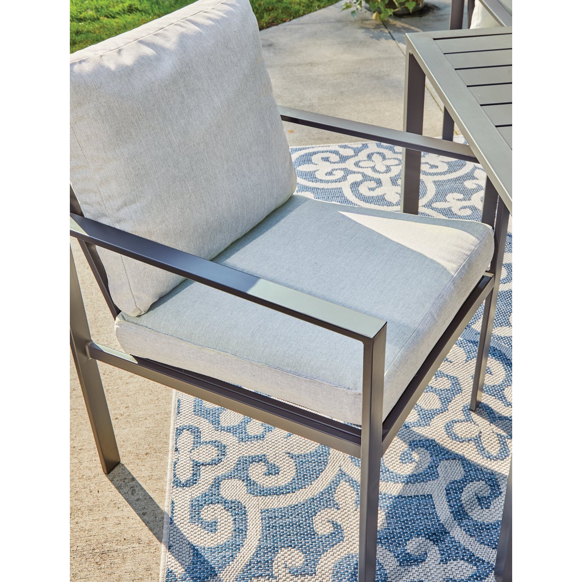 Outdoor Expressions 5-Piece Steel Frame Cushioned Dining Set Image 7