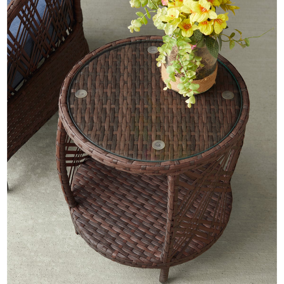 Outdoor Expressions Capitola 3-Piece Wicker Chat Set Image 3