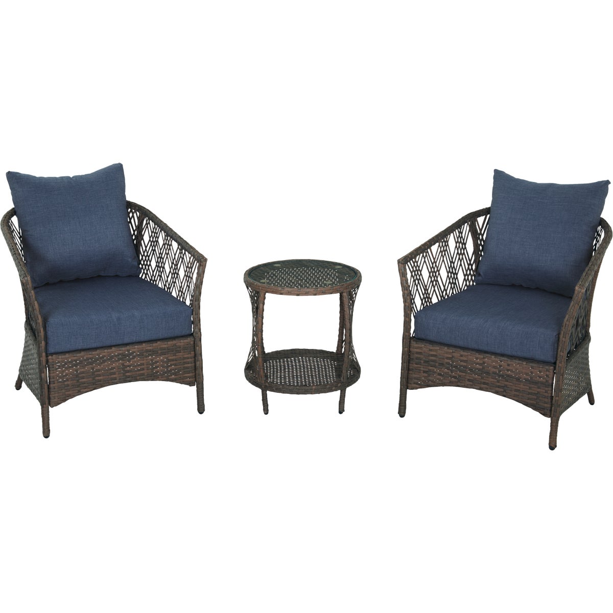 Outdoor Expressions Capitola 3-Piece Wicker Chat Set