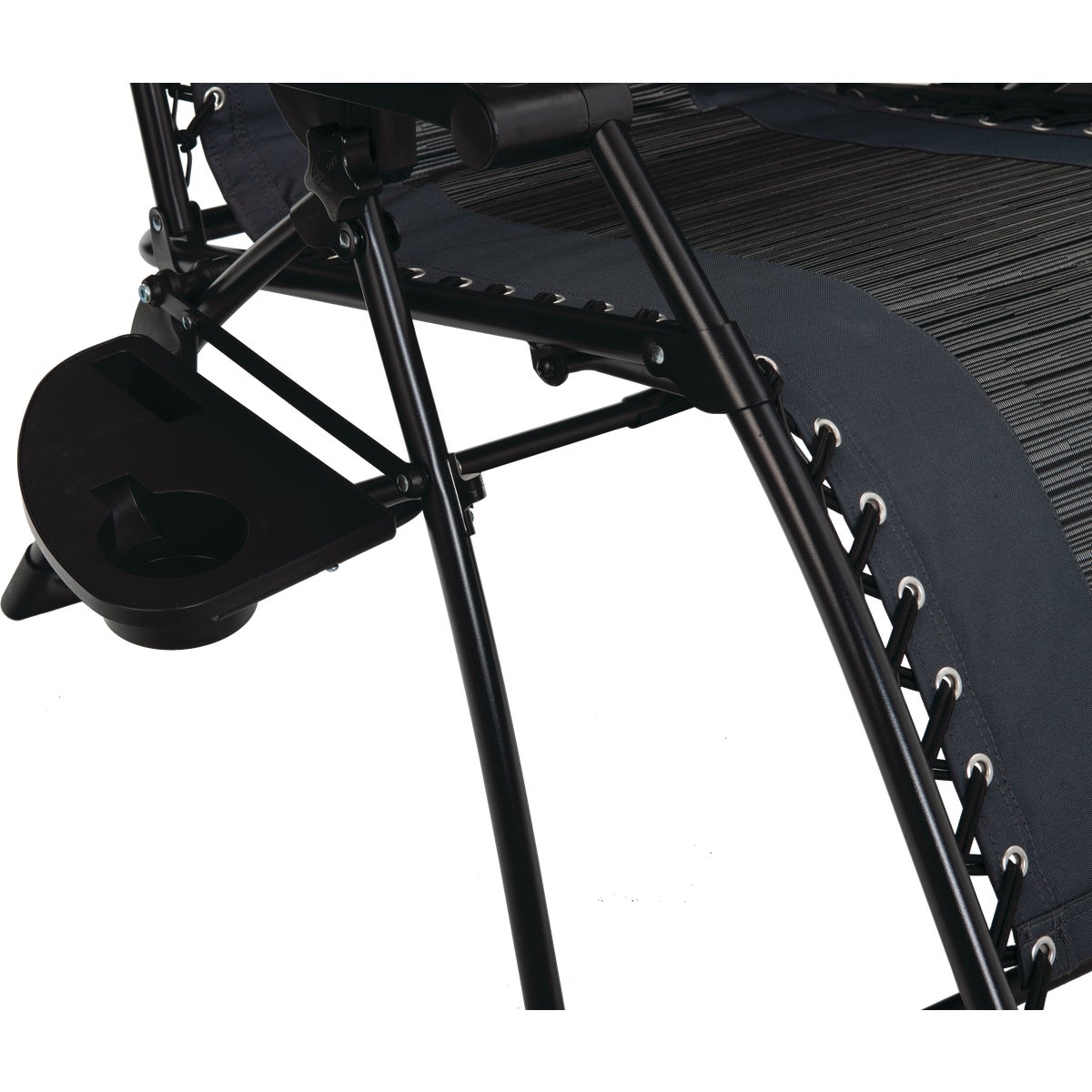 Outdoor Expressions Zero Gravity Deluxe Relaxer Gray Padded Chair with Cup Holder Image 9