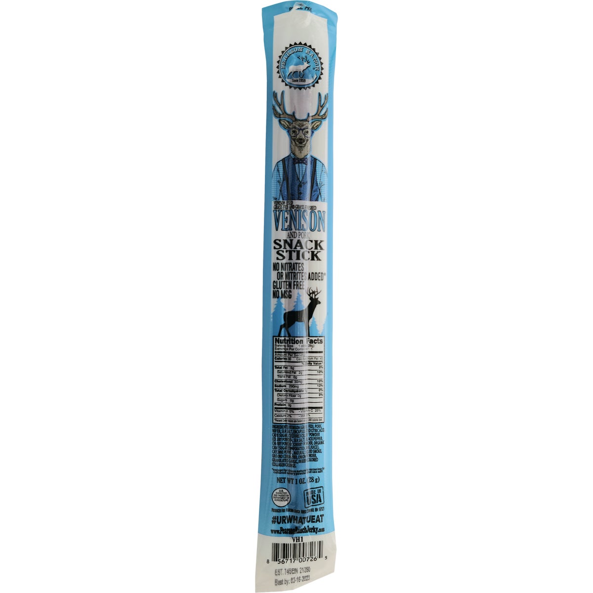 Pearson Ranch Jerky 1 Oz. Venison Snack Stick Image 1
