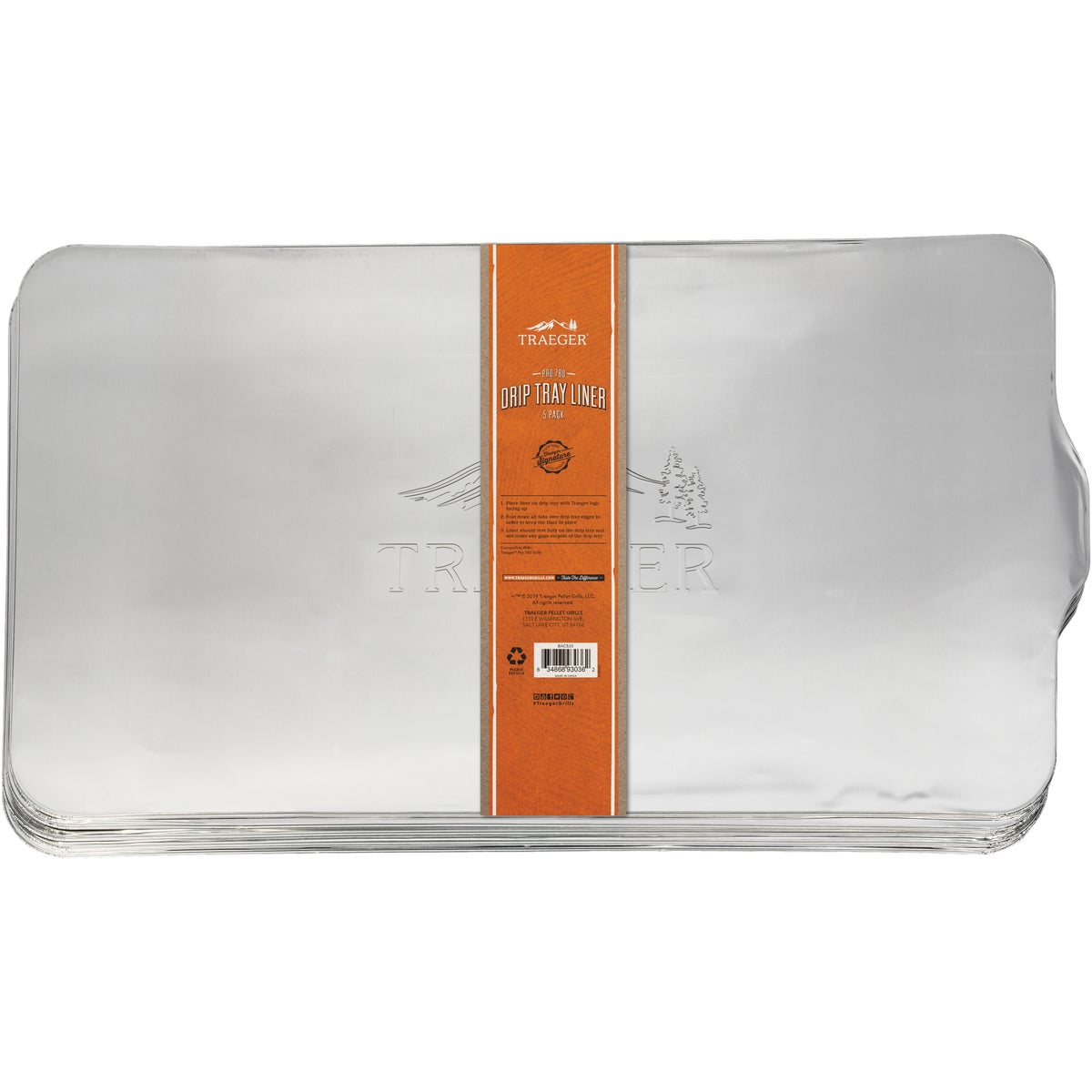 Traeger Aluminum Pro 780 Drip Tray Liner (5-Pack) Image 1