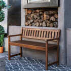 Linon Catalan 45 In. Wood Outdoor Bench Image 3