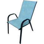 Sun-Ray Teal Sling Outdoor Stackable Chair Image 1