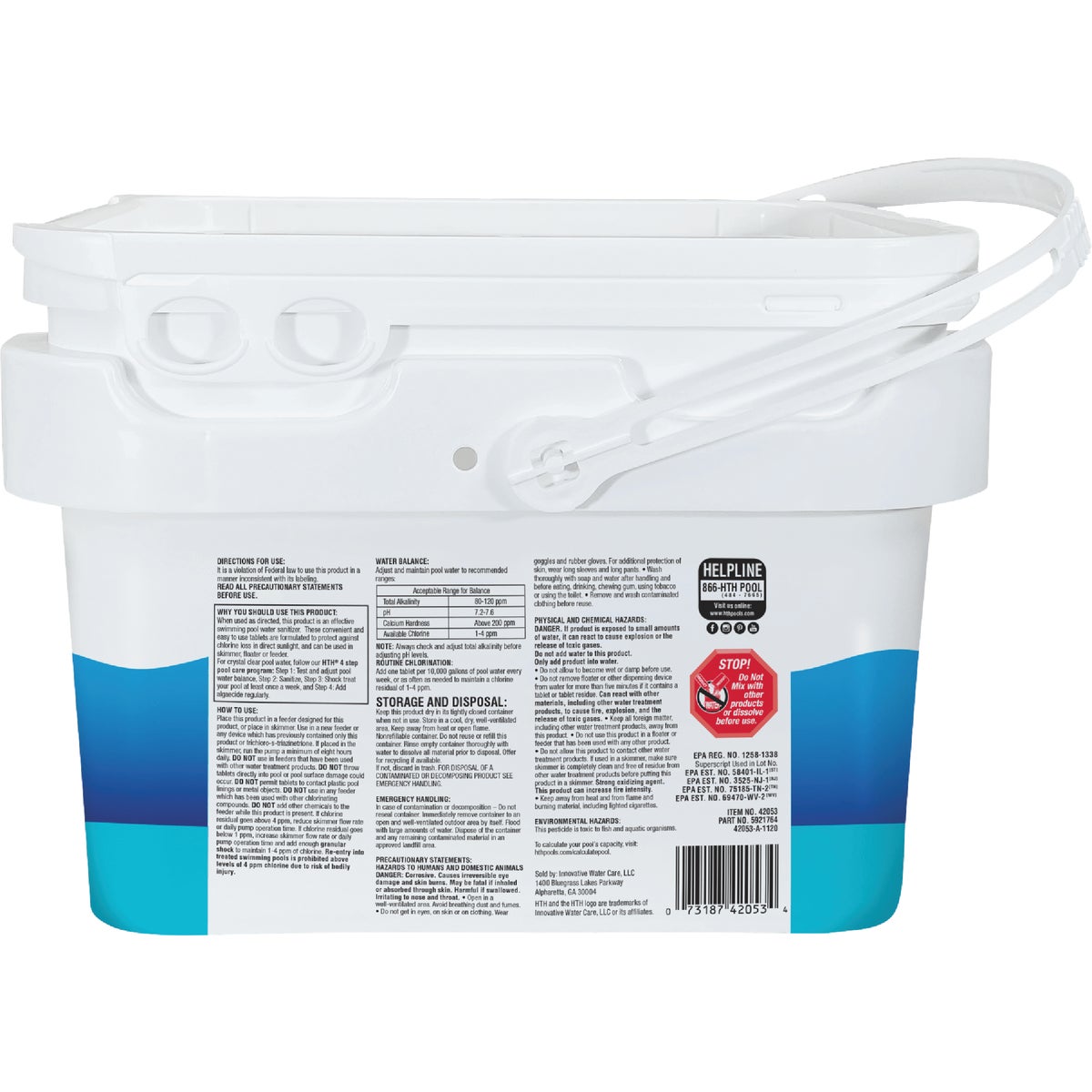 HTH Pool Care 3 In. 8 Lb. Chlorine Tabs Advanced Image 2