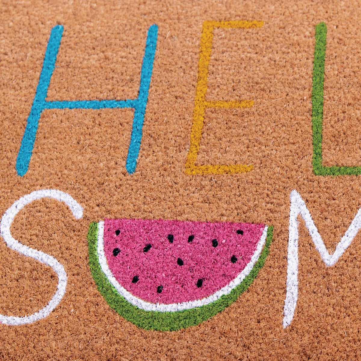 Natco Home 18 In. x 30 In. Coir Outdoor Doormat, Hello Summer Image 2