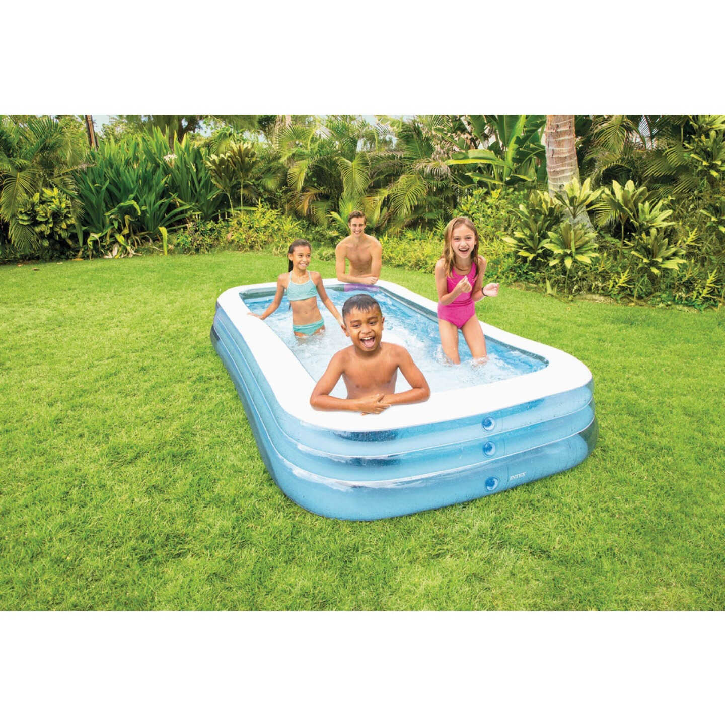 Intex 72 In. W. x 22 In. D. Blue Vinyl Family Inflatable Swimming Pool Image 2