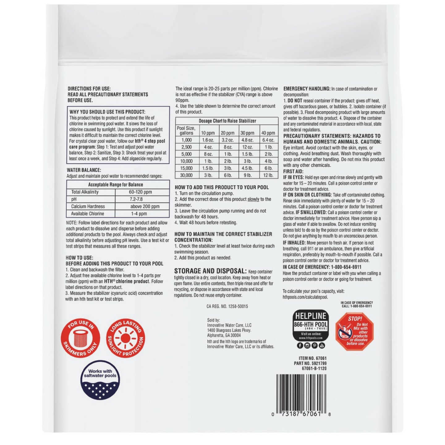 HTH Pool Care 4 Lb. Chlorine Stabilizer Granule Image 2