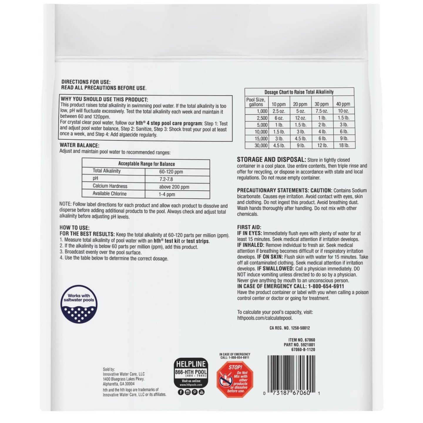 HTH Pool Care Alkalinity Up 5 Lb. Alkalinity Increaser Granule Image 2