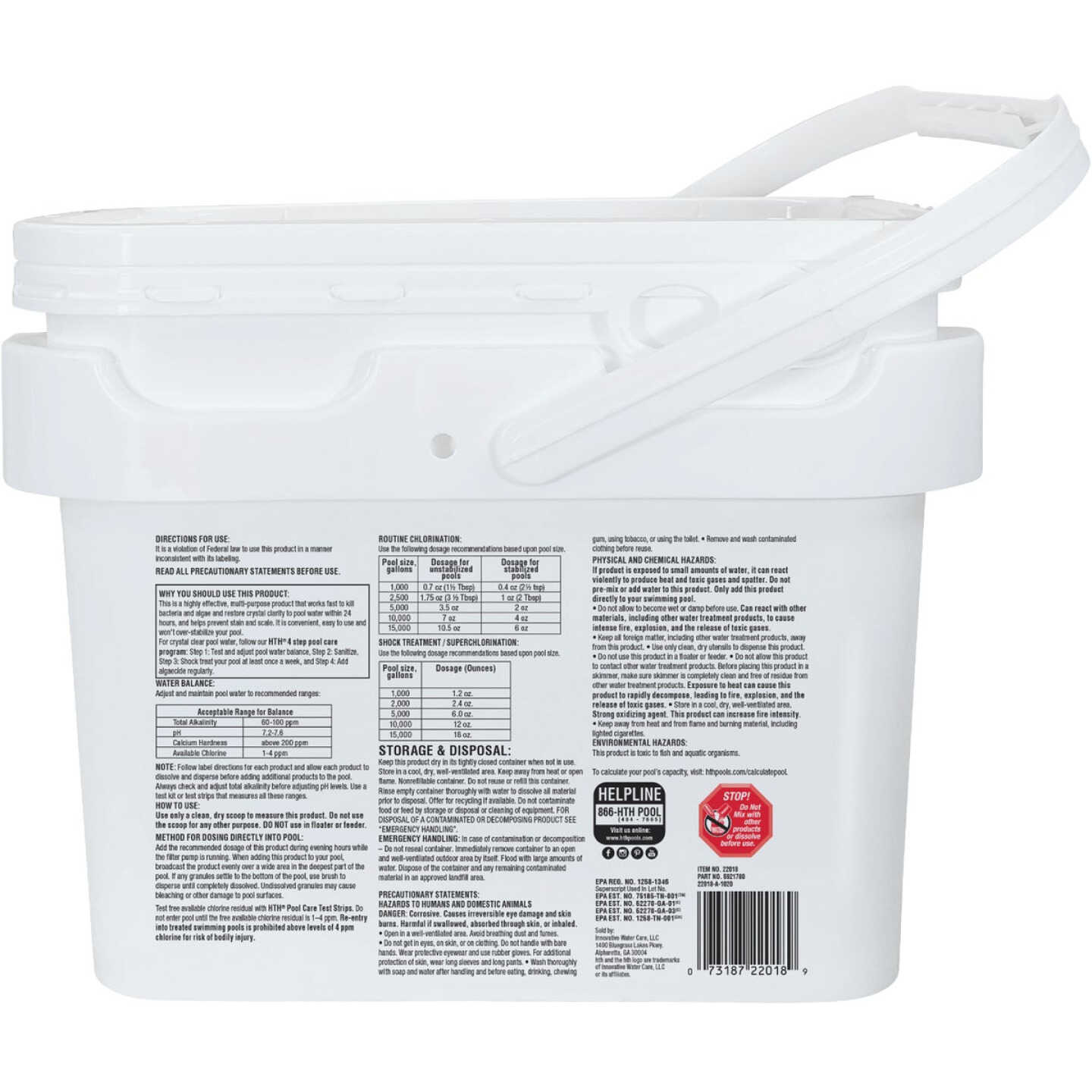 HTH Pool Care 18 Lb. Chlorine Granules Image 2