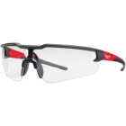 Milwaukee Red & Black Frame Safety Glasses with Clear Anti-Scratch Lenses Image 1