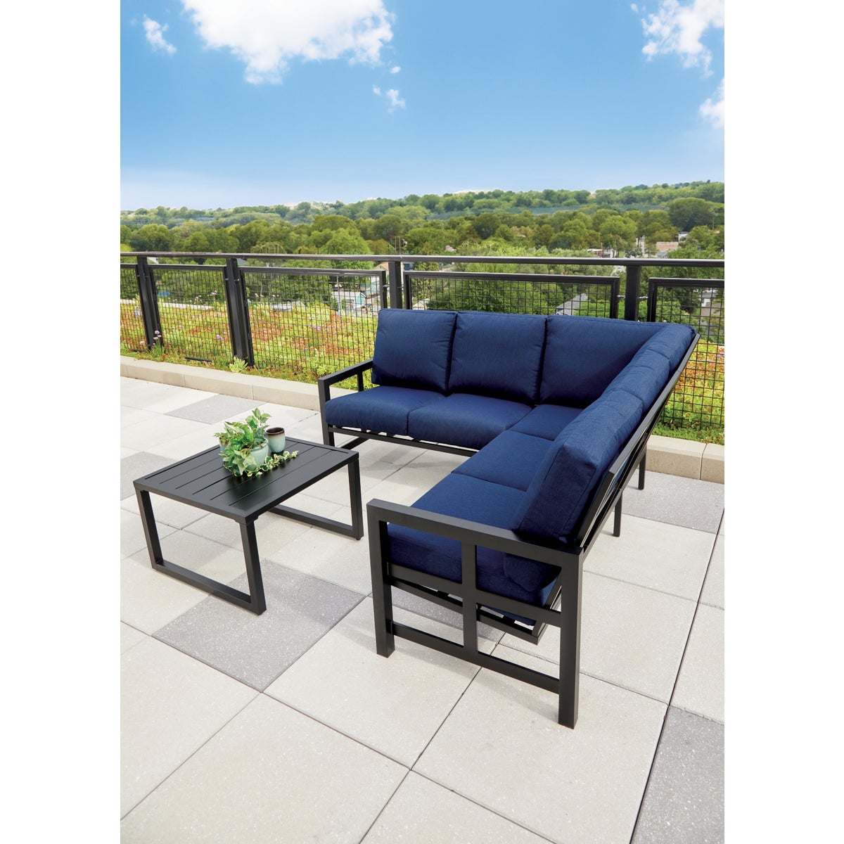 Outdoor Expressions 2-Piece Sectional Sofa Chat Set Image 7
