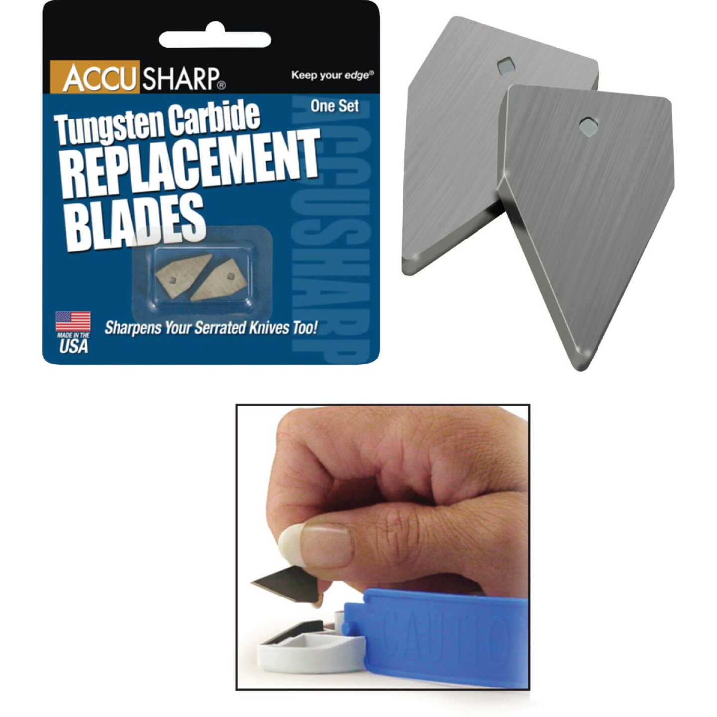 AccuSharp Tungsten Carbide Replacement Sharpening Blade (2-Pack) Image 1