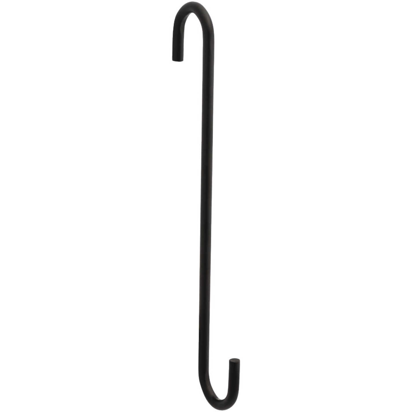 National Hardware 8 In. Black Steel Modern Large S-Hook Plant Hanger Image 1