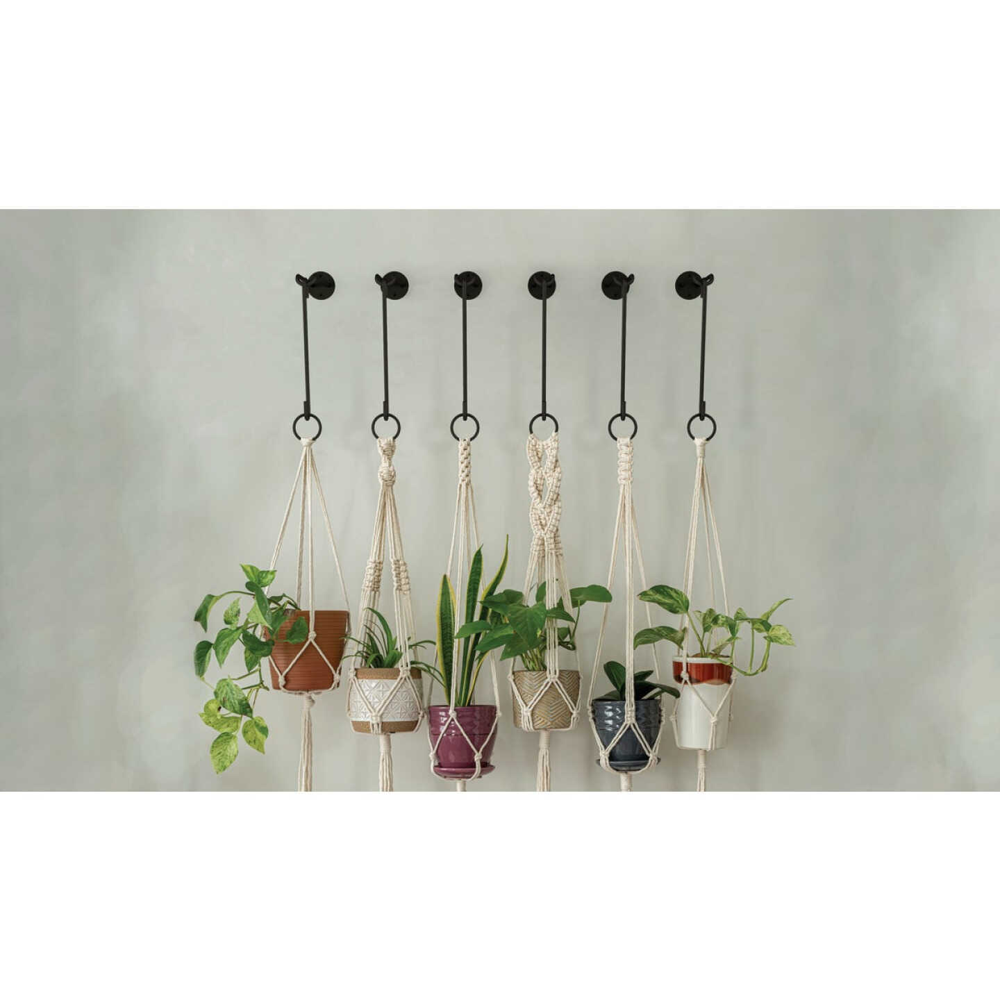 National Hardware 8 In. Black Steel Modern Large S-Hook Plant Hanger Image 2