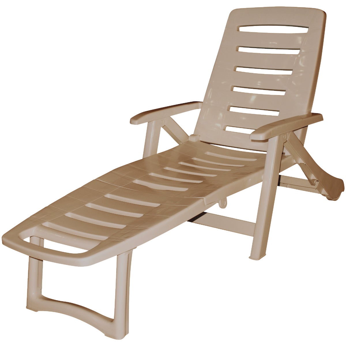 Gracious Living Antigua Sandstone Resin Multi-Position Back Rest Lounger Image 1